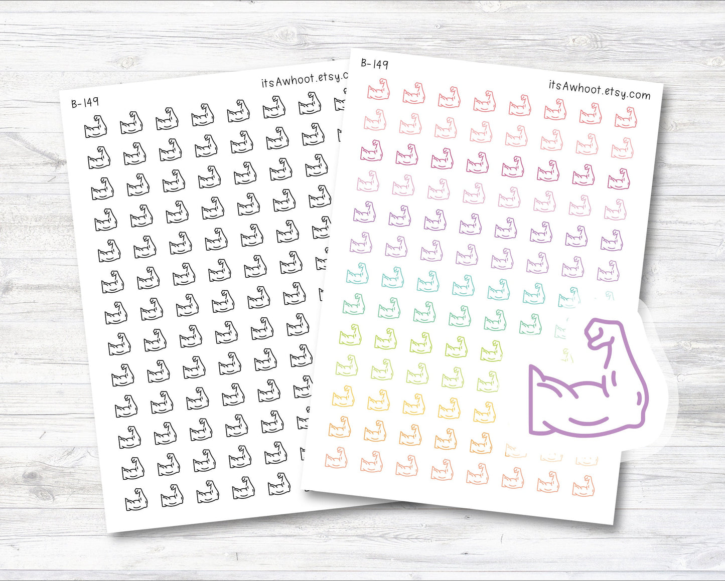 Muscle Planner Stickers (B149)