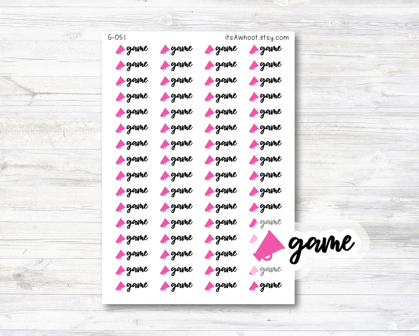 Cheerleading Game Planner Stickers (G051)