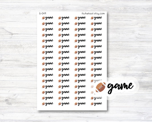 Football Game Planner Stickers (G049)