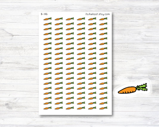 Carrot Doodle Icon Planner Stickers (B146)
