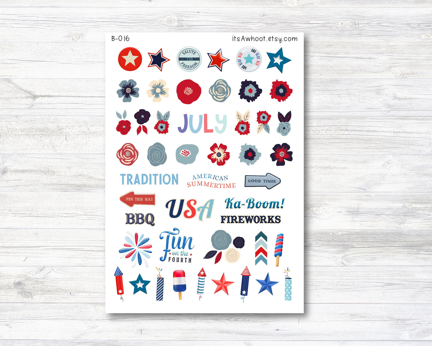 July Clipart - Independence Day (B016)