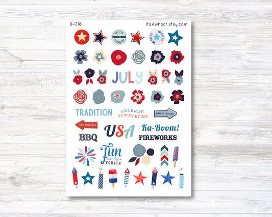 July Clipart - Independence Day (B016)