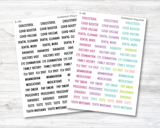 All Things Medical Script Stickers (G146)