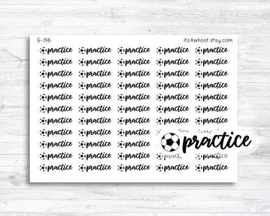 Soccer Practice Planner Stickers (G156)