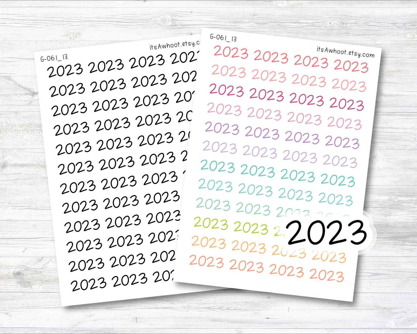 Year Script Planner Stickers - 2023 (G061_13)