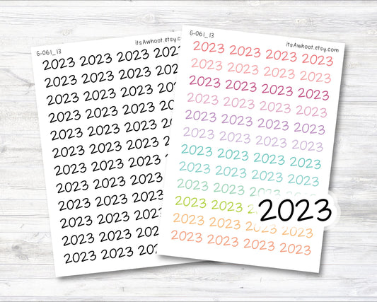 Year Script Planner Stickers - 2023 (G061_13)