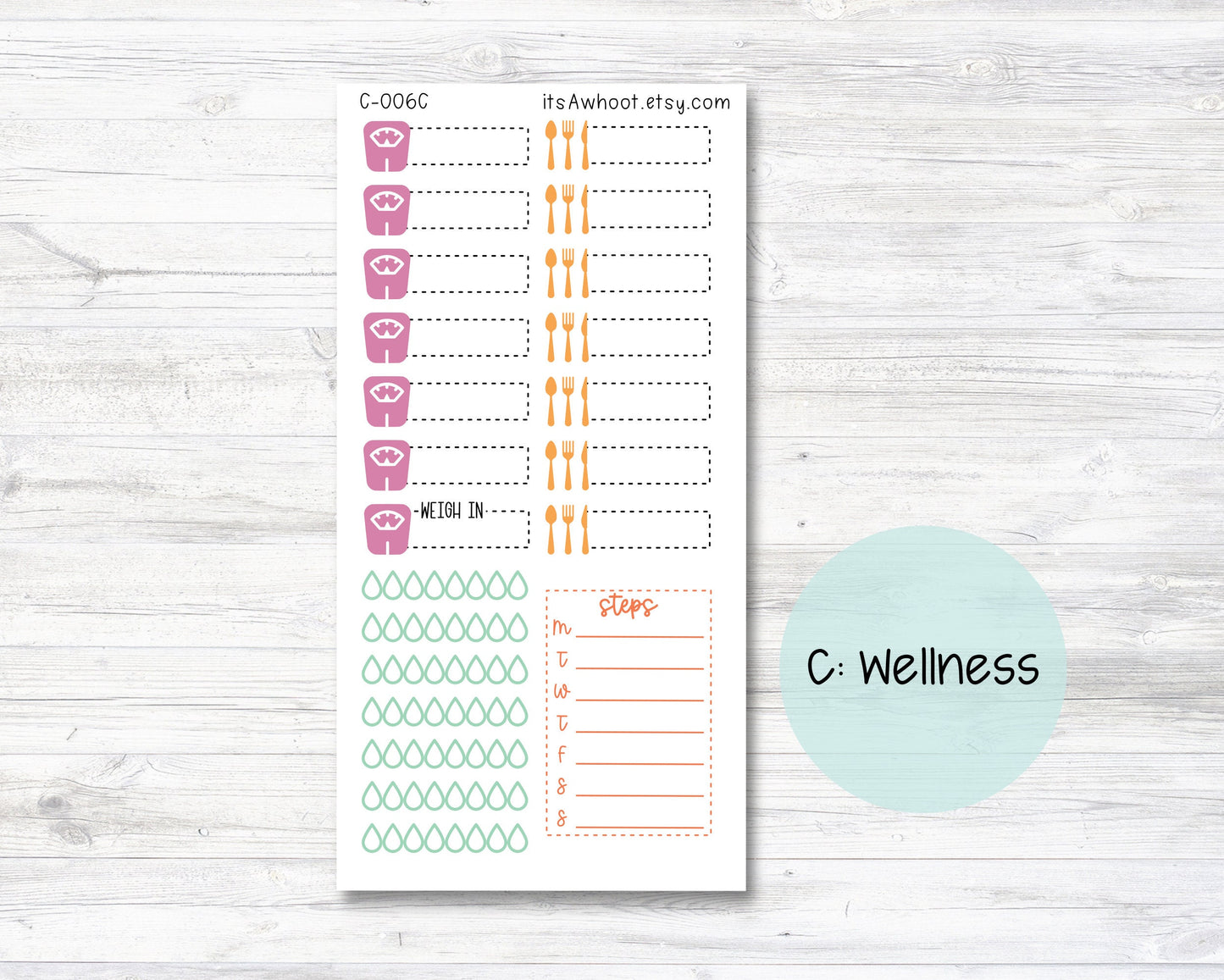 WEEKLY Kit Planner Stickers - "Pumpkin Spice" - Happy Planner CLASSIC - Vertical (C006)