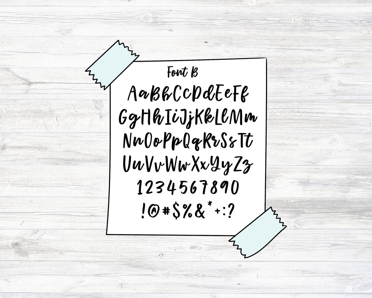 Script Lablled Personalized Script Box Label Planner Stickers with Your Custom Text ...