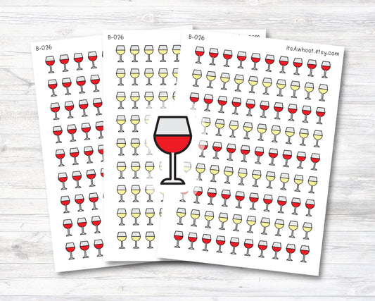 Wine Planner Stickers, Red Wine Stickers, White Wine Stickers (B026)