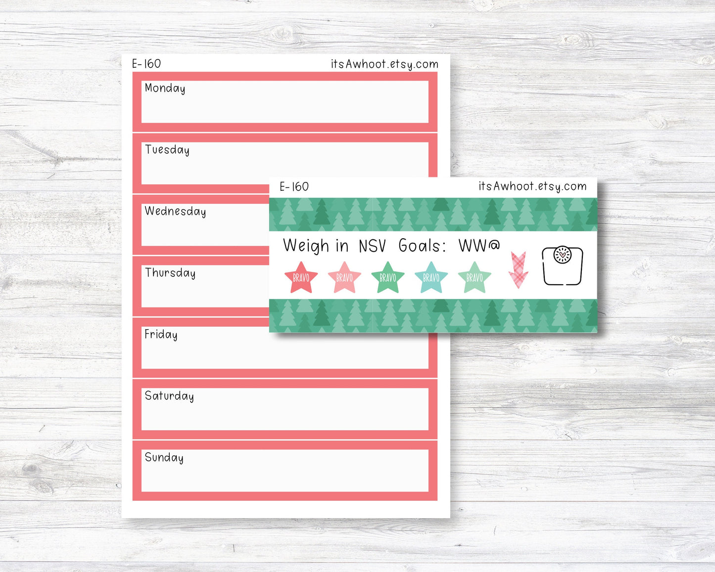 December Kit, So Sweet, Weight Loss Planner Stickers (B175-December3)