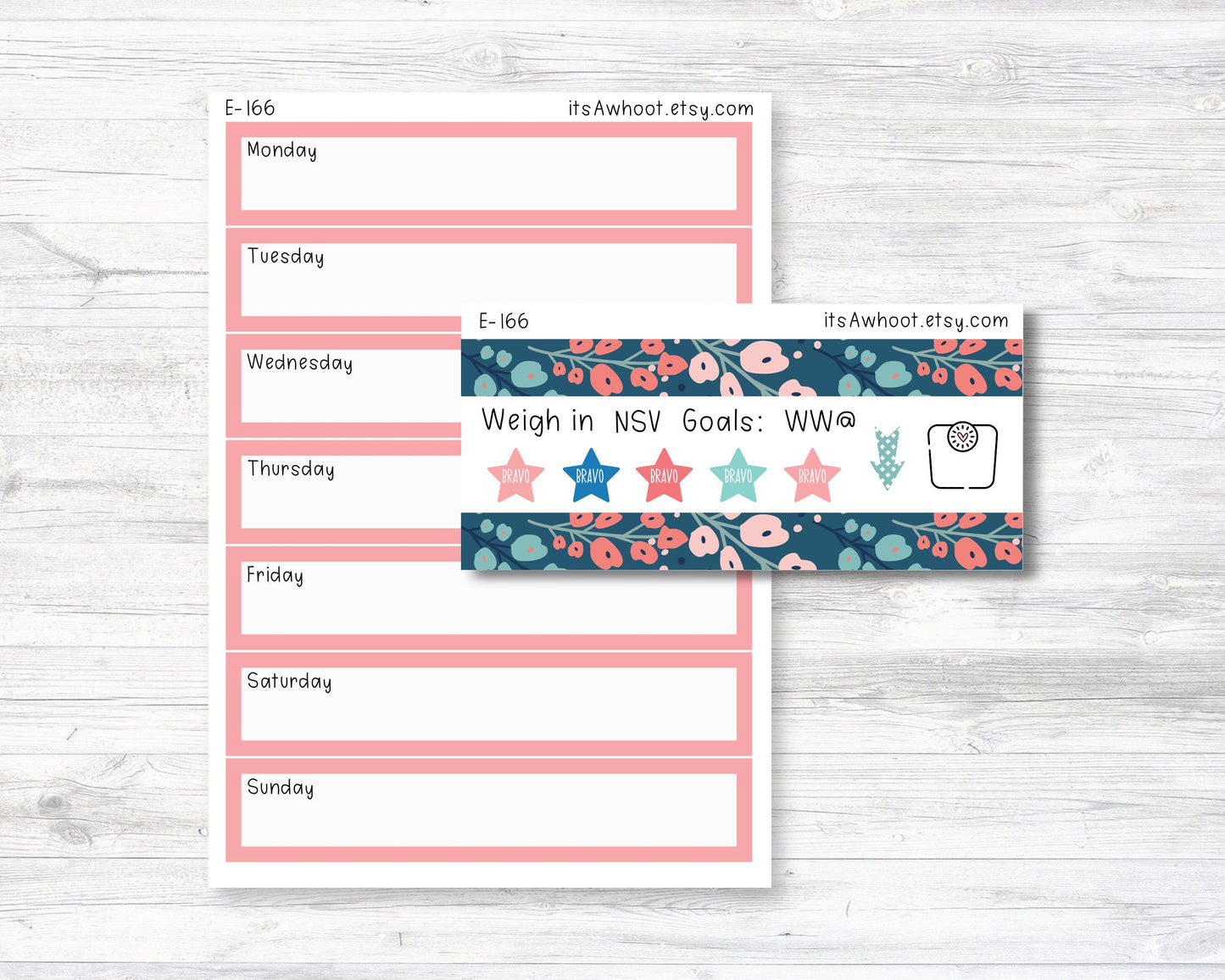 February Kit, I Found You, Weight Loss Planner Stickers (B275-February3)