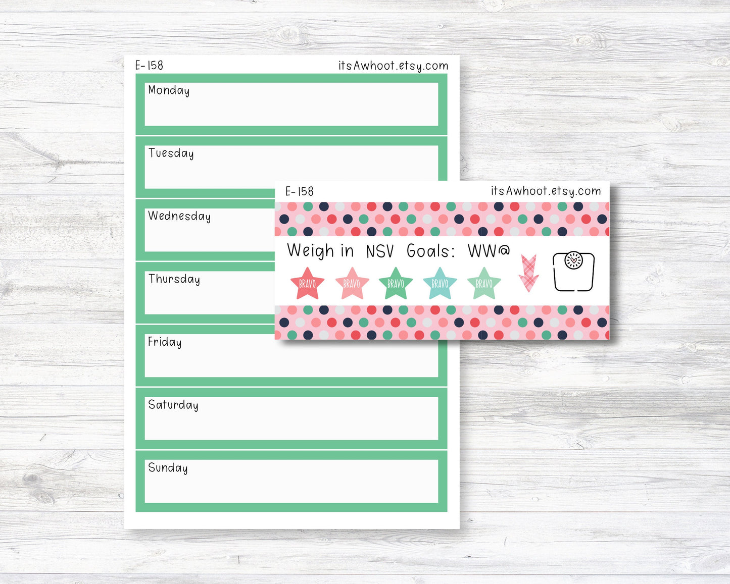 December Kit, So Sweet, Weight Loss Planner Stickers (B175-December3)