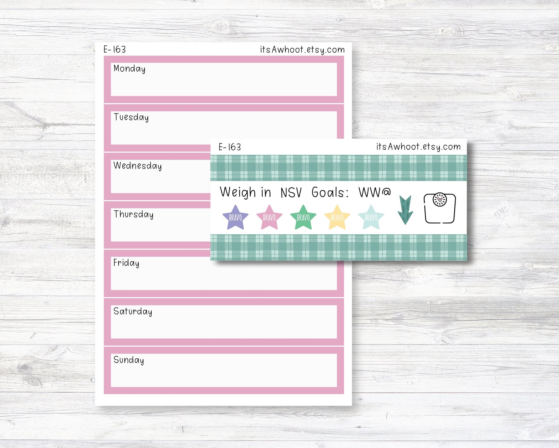 January Kit, Feelin' Cozy, Weight Loss Planner Stickers (B129-January3)