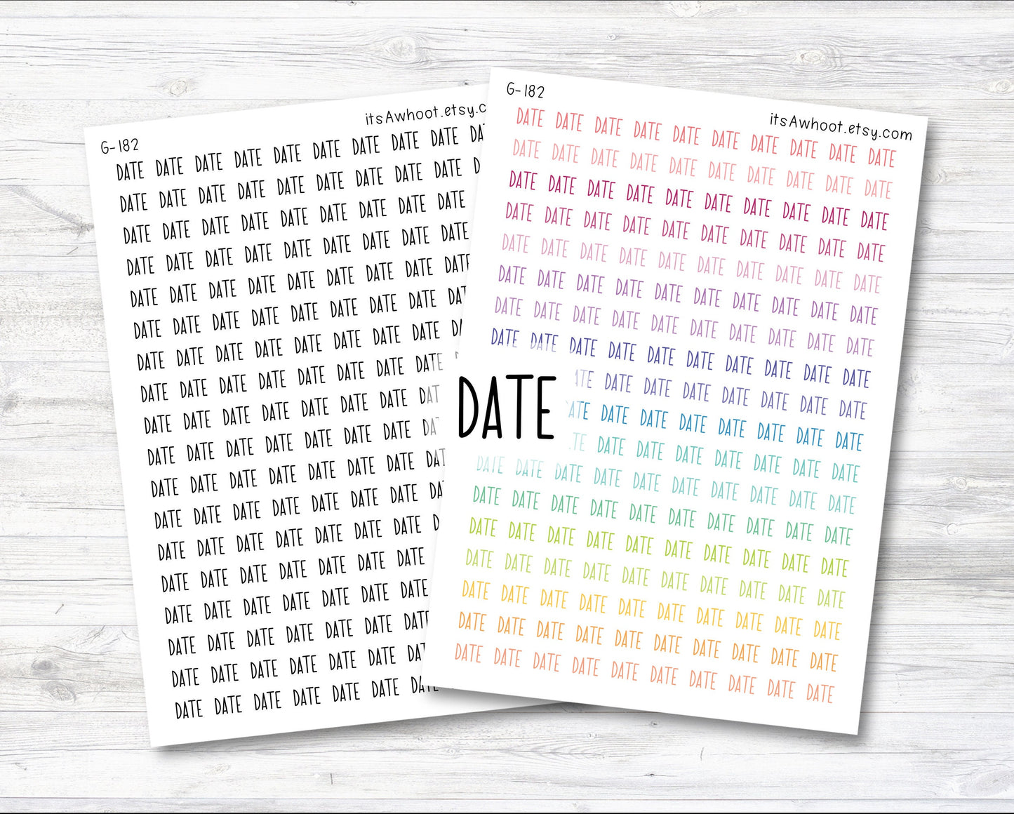 DATE Script Planner Stickers (G182)