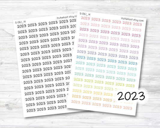Year Script Planner Stickers - 2023 (G061_14)