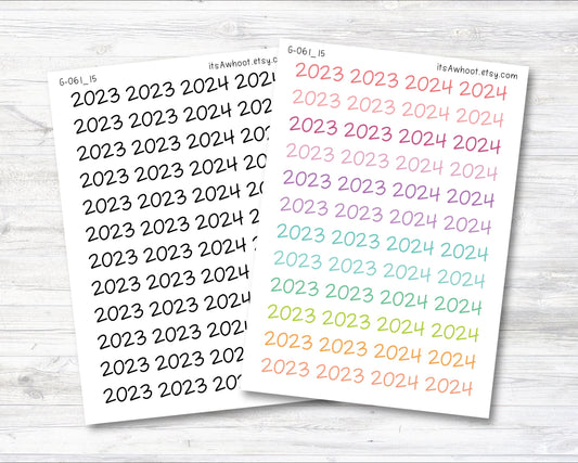 Year Script Planner Stickers - 2023 / 2024 (G061_15)