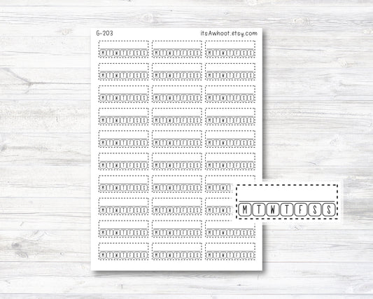 Individual Habit Tracker Planner Stickers, Write in your own habit Tracker Stickers (G203)