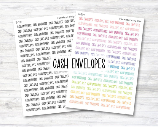 CASH ENVELOPES Script Planner Stickers (G207)