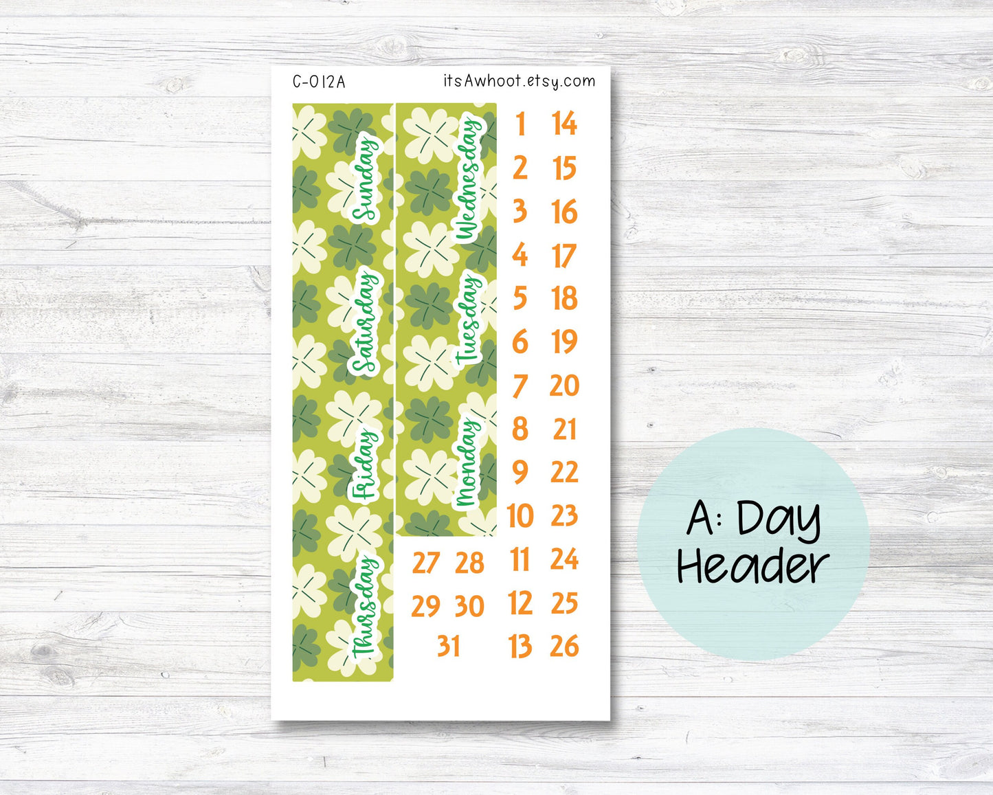 WEEKLY Kit Planner Stickers - "O'March" - Happy Planner CLASSIC - Vertical (C012)