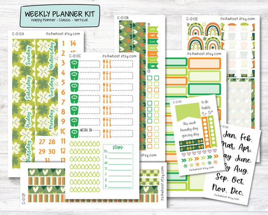 WEEKLY Kit Planner Stickers - "O'March" - Happy Planner CLASSIC - Vertical (C012)