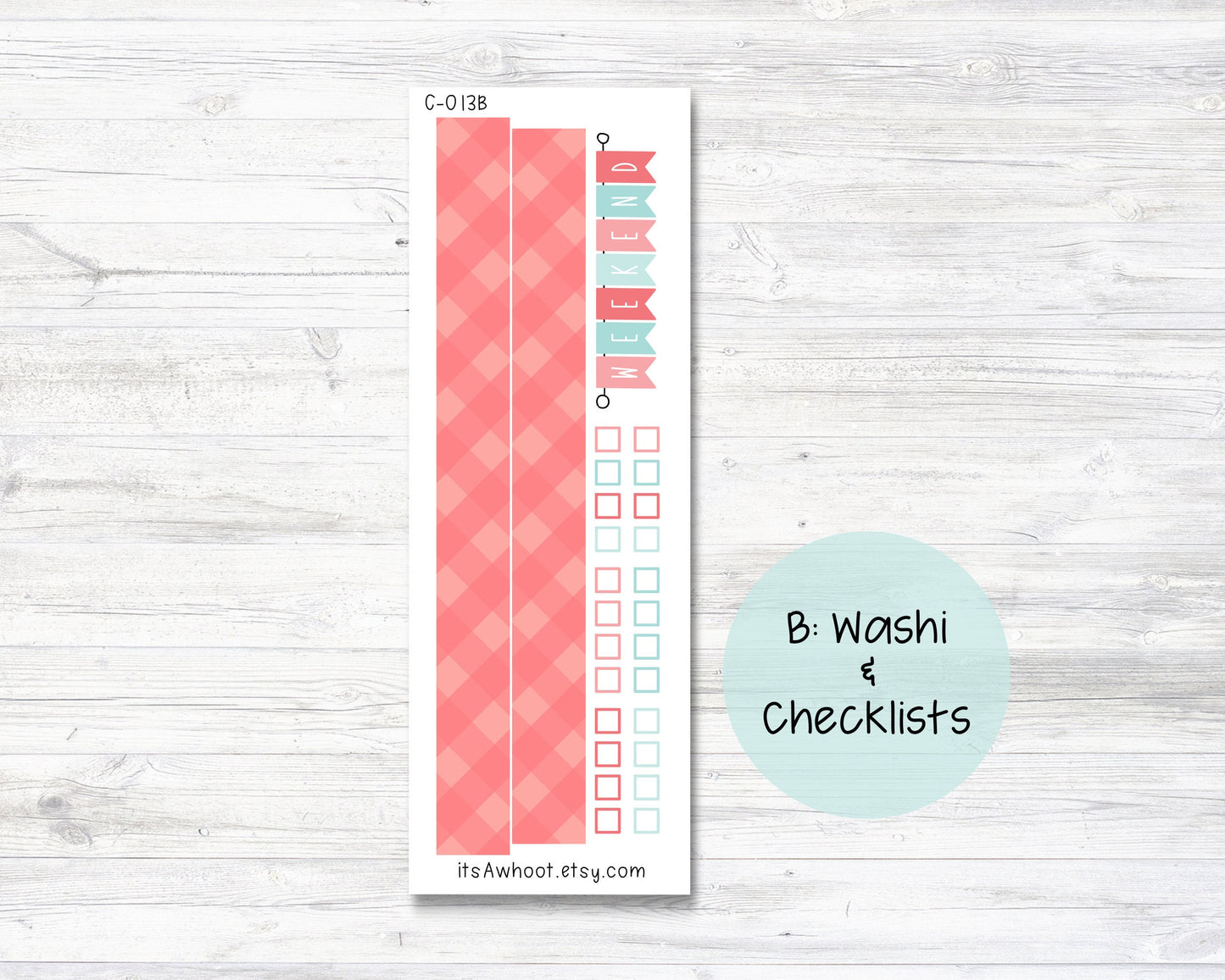 WEEKLY Kit Planner Stickers - "Bunny Hop" - Happy Planner CLASSIC - Vertical (C013)