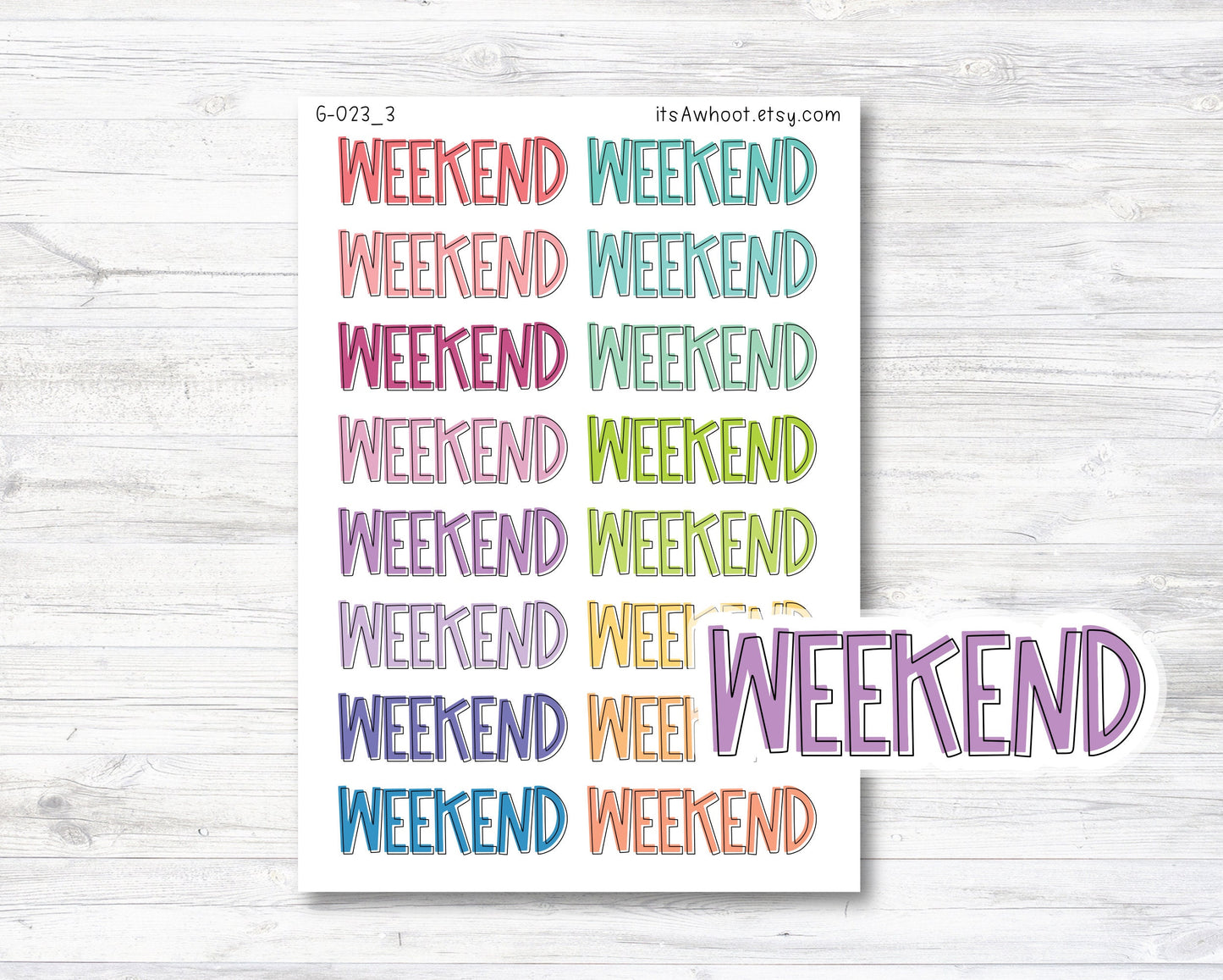 Weekend Script Planner Stickers (G023_3)