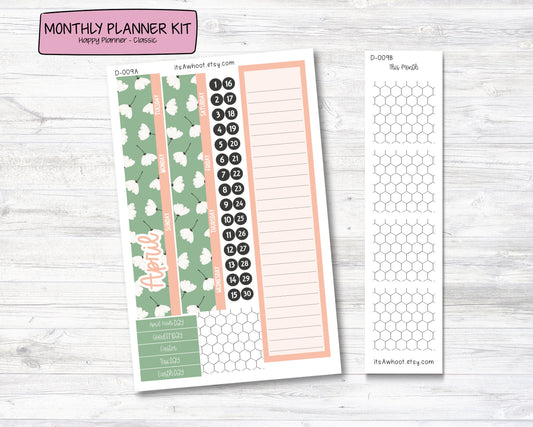 MONTHLY Kit Planner Stickers - APRIL "Spring Fever" - Happy Planner CLASSIC (D009)