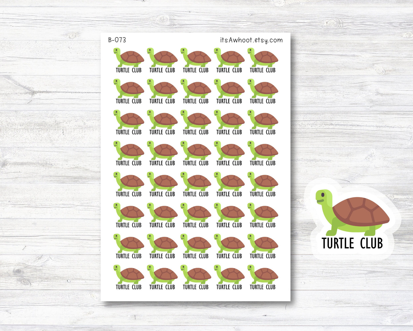 Turtle Club Stickers (B073)