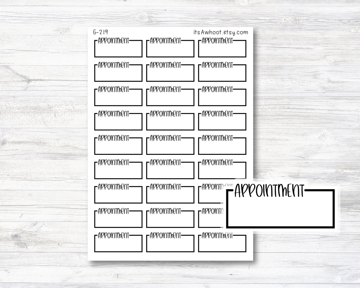 Appointment Planner Stickers, Appointment Box Label Sticker (G219)