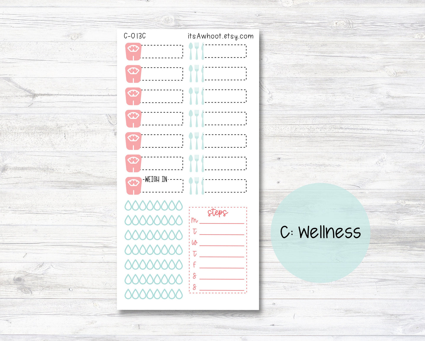 WEEKLY Kit Planner Stickers - "Bunny Hop" - Happy Planner CLASSIC - Vertical (C013)