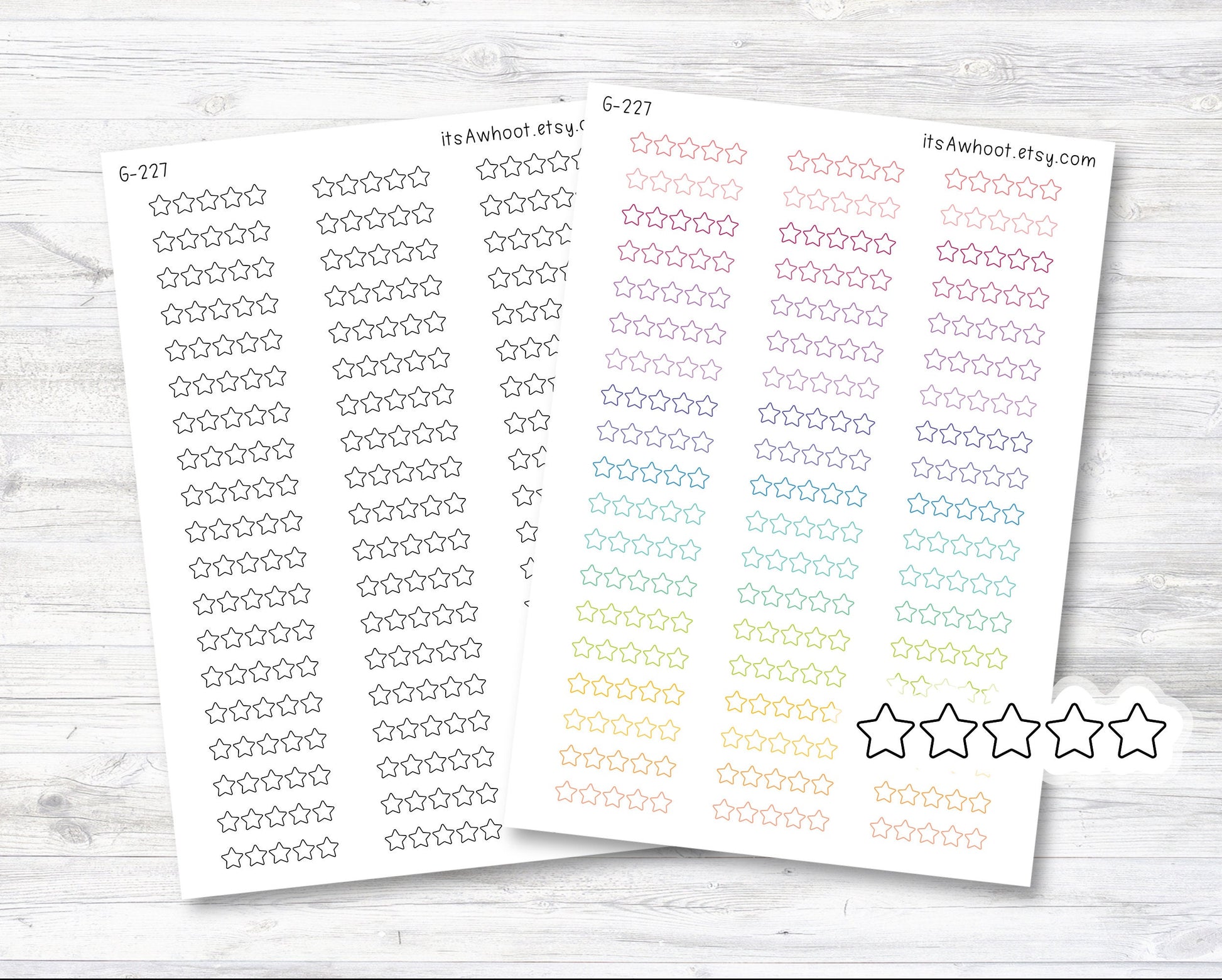 Star Rating Sticker, Star Rating Icon Planner Sticker (G227) – itsAwhoot