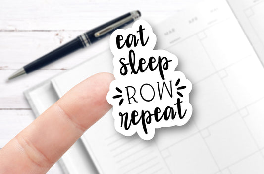 Eat Sleep ROW Repeat Individual Sticker / Single Sticker (B192_2)