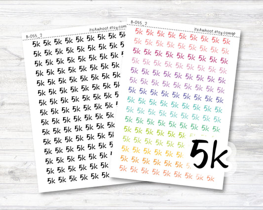 5k Stickers, 5k Steps Stickers - Small/Qty. 150 (B055_2)