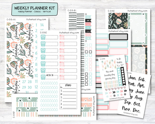 WEEKLY Kit Planner Stickers - "Love, Mom" - Happy Planner CLASSIC - Vertical (C015)