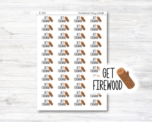Get Firewood Script Planner Stickers (G234)