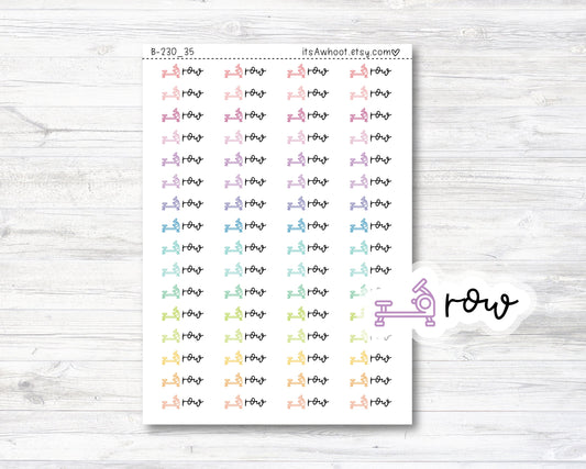 Row Script Stickers, Rowing Machine Planner Stickers (B230_35)