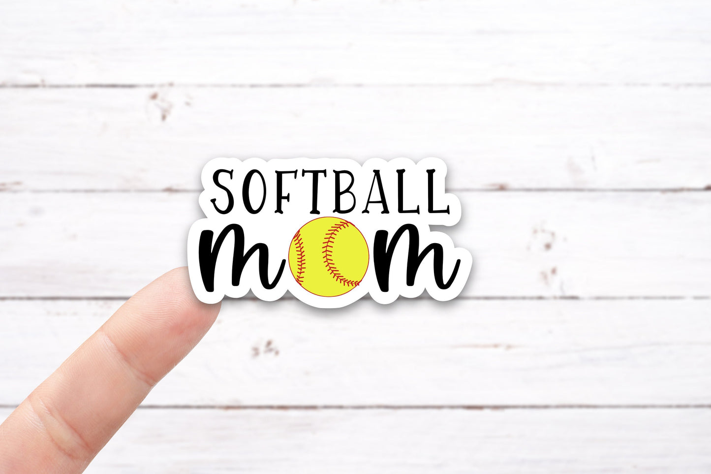 SOFTBALL MOM Vinyl Decal (I006)