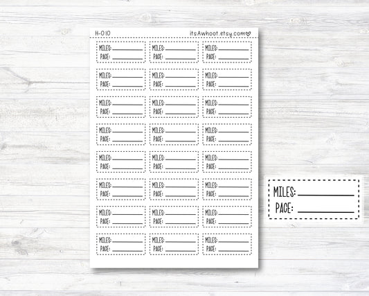 Running Stats Tracking Stickers - Dash Box - Set of 24 (H010)