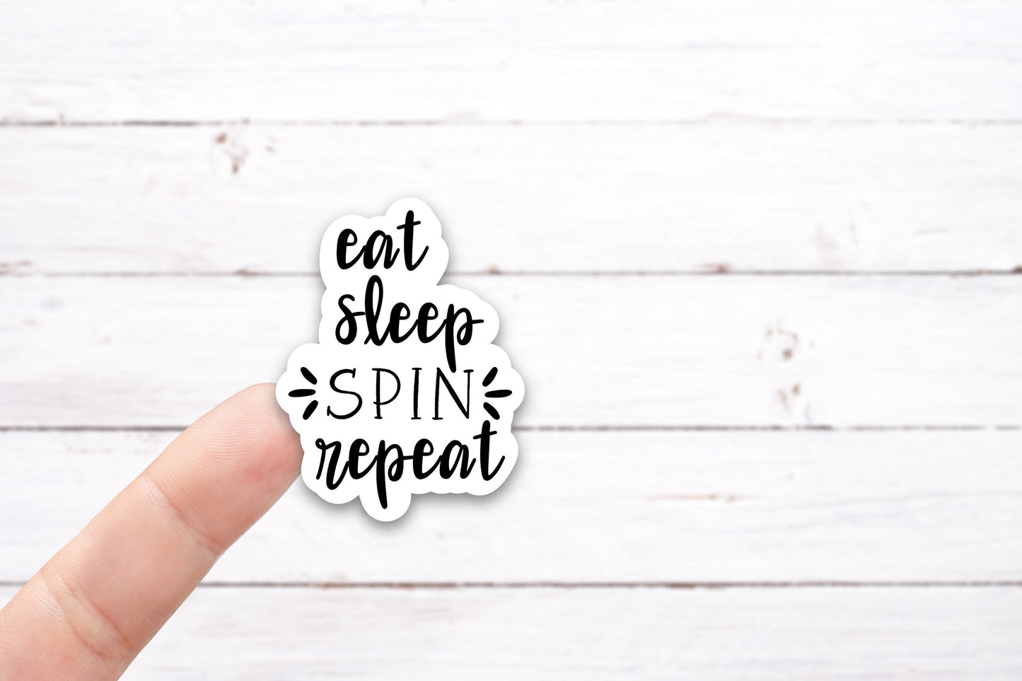 Eat Sleep SPIN Repeat Vinyl Decal (B184_2)