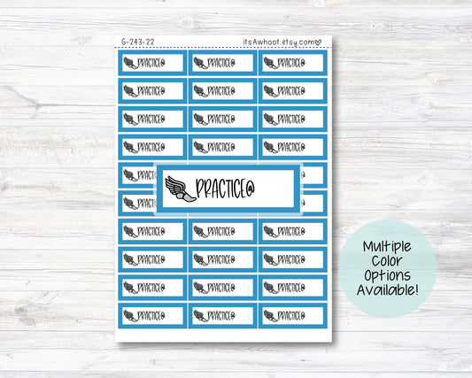 Track Practice Planner Label Stickers, Cross Country Stickers - Multiple Color Options (G243)