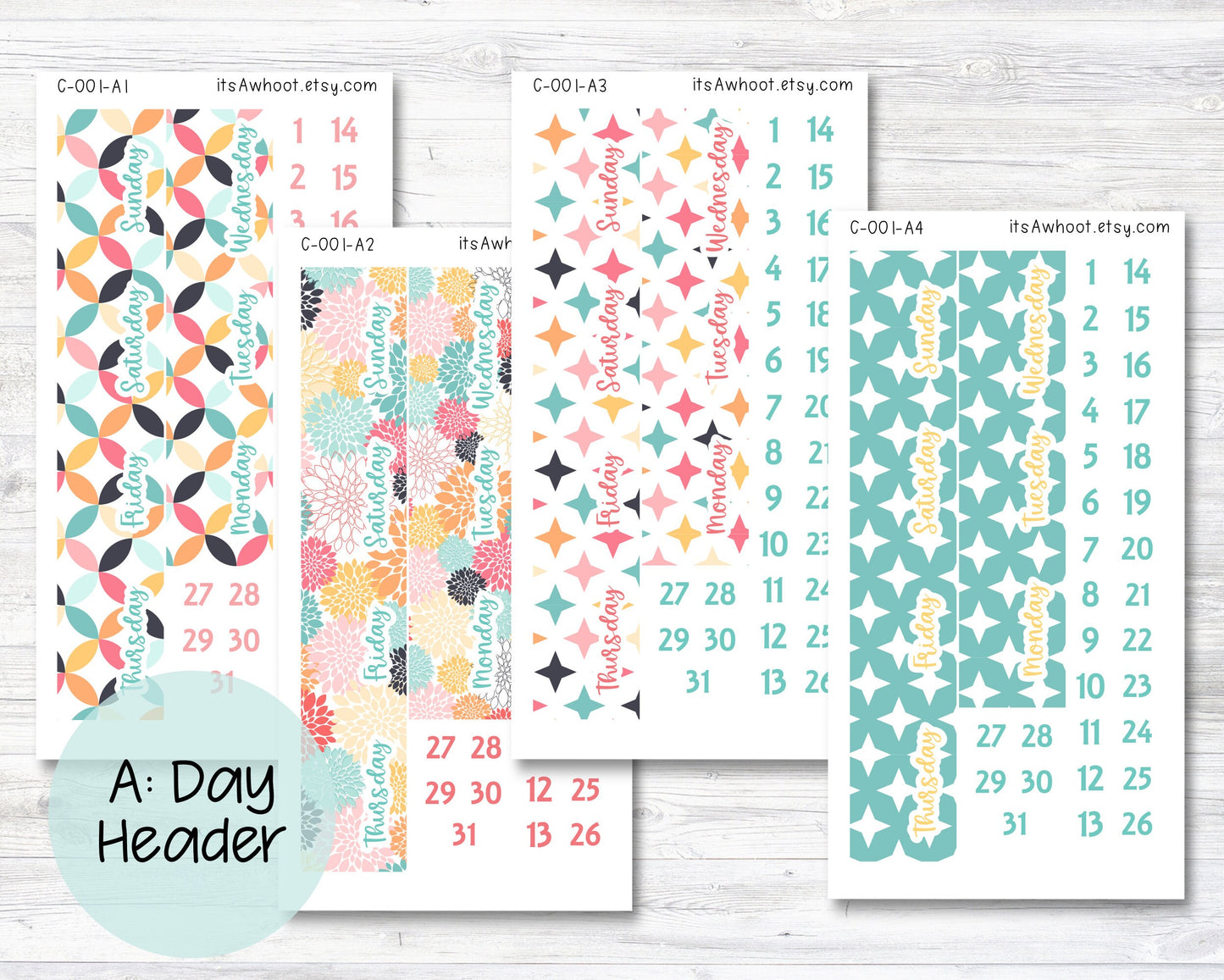 WEEKLY Kit Planner Stickers - "Retro Vibes" - Happy Planner CLASSIC - Vertical (C001)