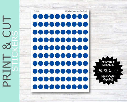 Blue Dot Stickers PRINT & CUT Planner Stickers (B049PC)