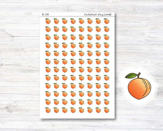 Peach Icon Planner Stickers, Peach Stickers (B134)