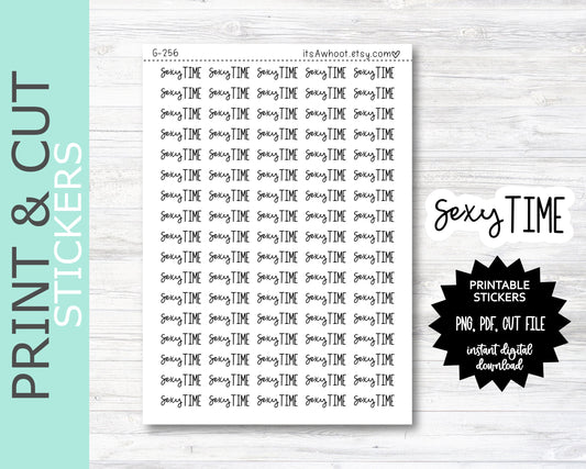 Sexy Time PRINT & CUT Planner Stickers (G256PC)
