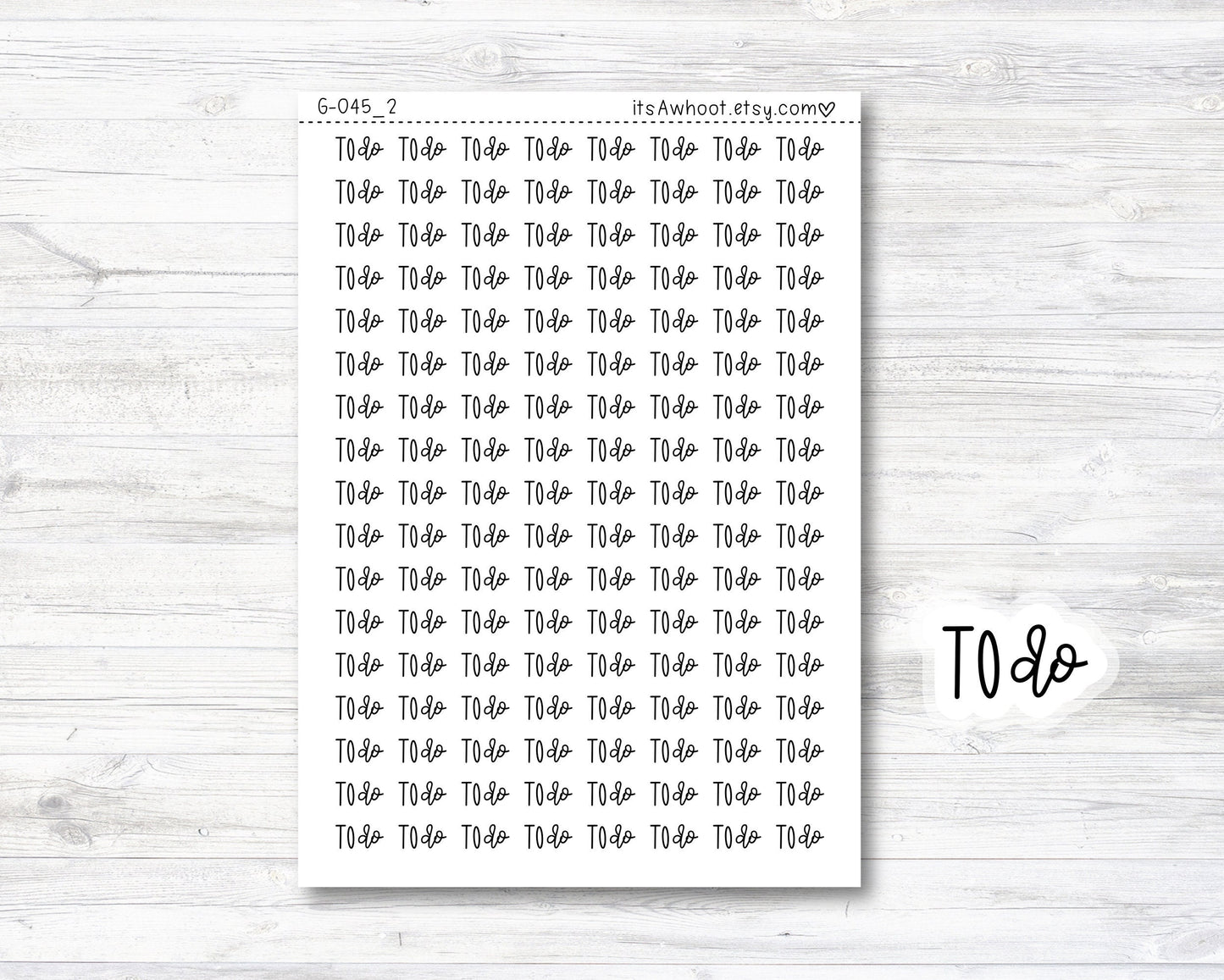 TO DO Stickers, To Do Script Planner Stickers, To Do Mixed Script Stickers (G045_2)