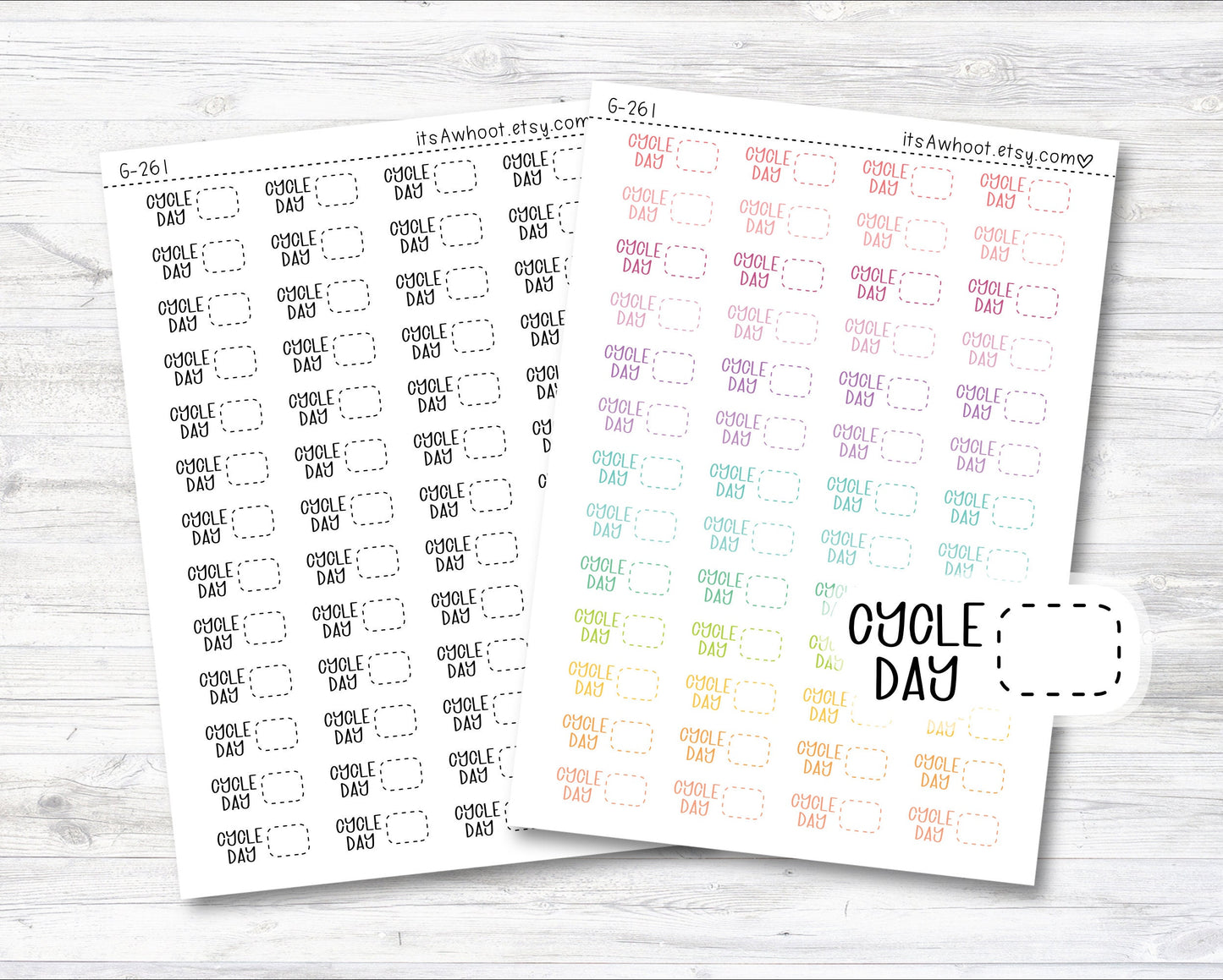 CYCLE DAY sticker, Cycle Day Tracking Stickers, Cycle Day Planner Stickers (G261)