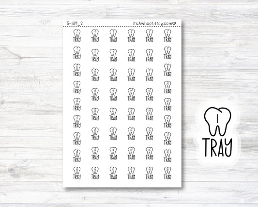 Teeth Alignment Tray Stickers, Tooth Alignment Tray Reminder Stickers (G139_2)