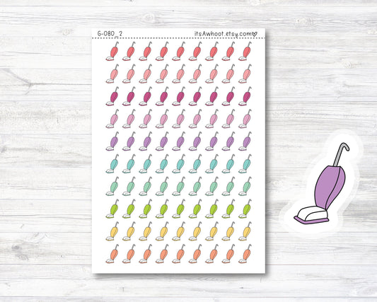 Vacuum Doodle Icon Planner Stickers (G080_2)