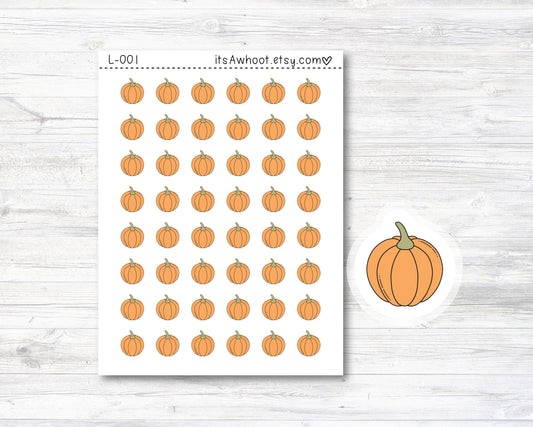 Pumpkin Stickers, Pumpkin Icon Stickers - SMALL DECO SHEET .5" Stickers (L001)