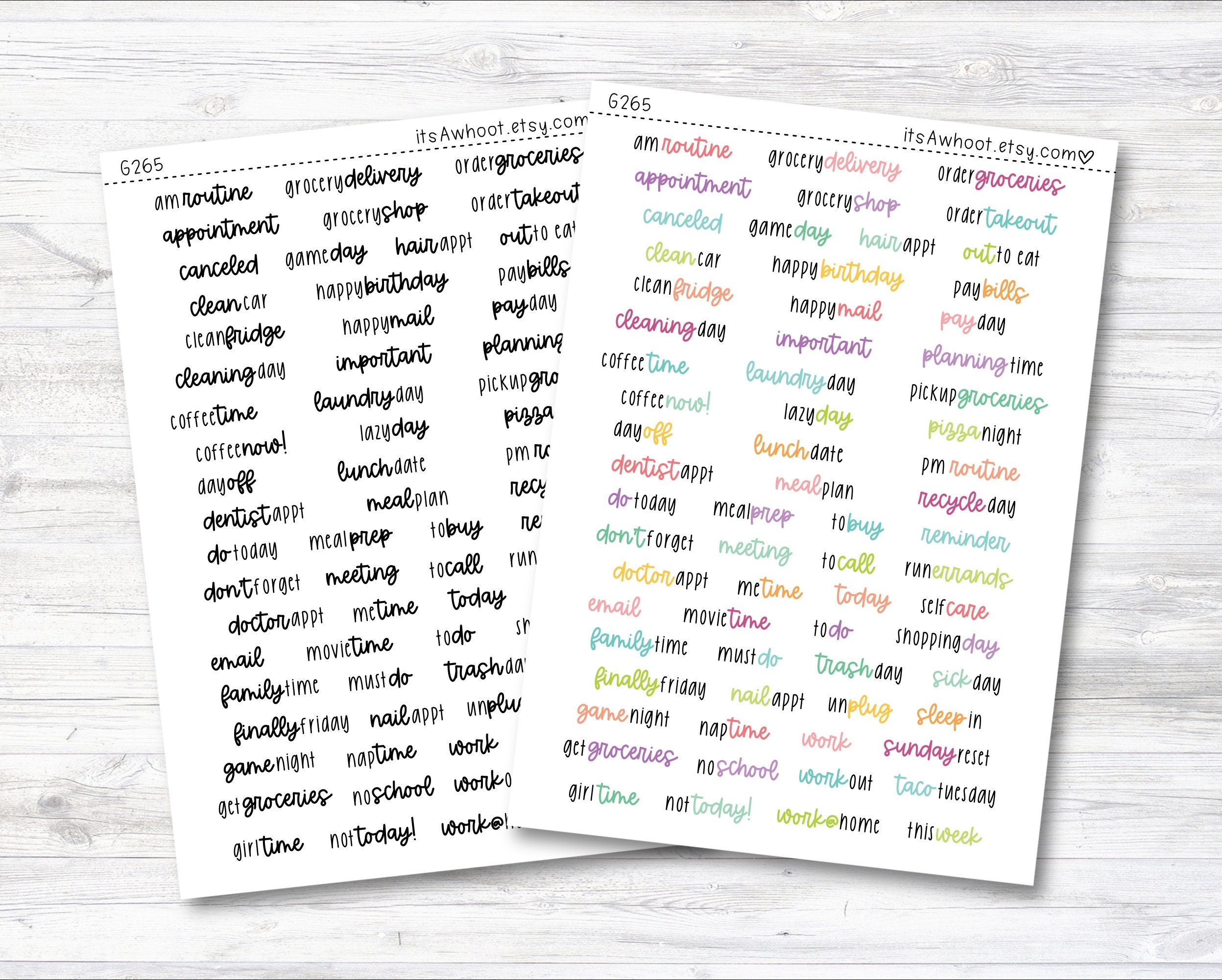 All The Things THIS WEEK - Mixed Script (G265) – itsAwhoot